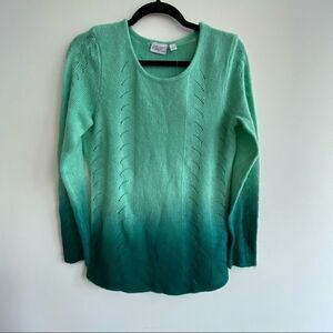 NWT Green Ombré Acrylic Super Soft Sweater Small
